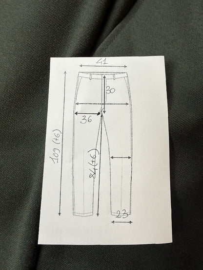 Pantaloni anni ‘80 in flanella verde - tg. 46/48