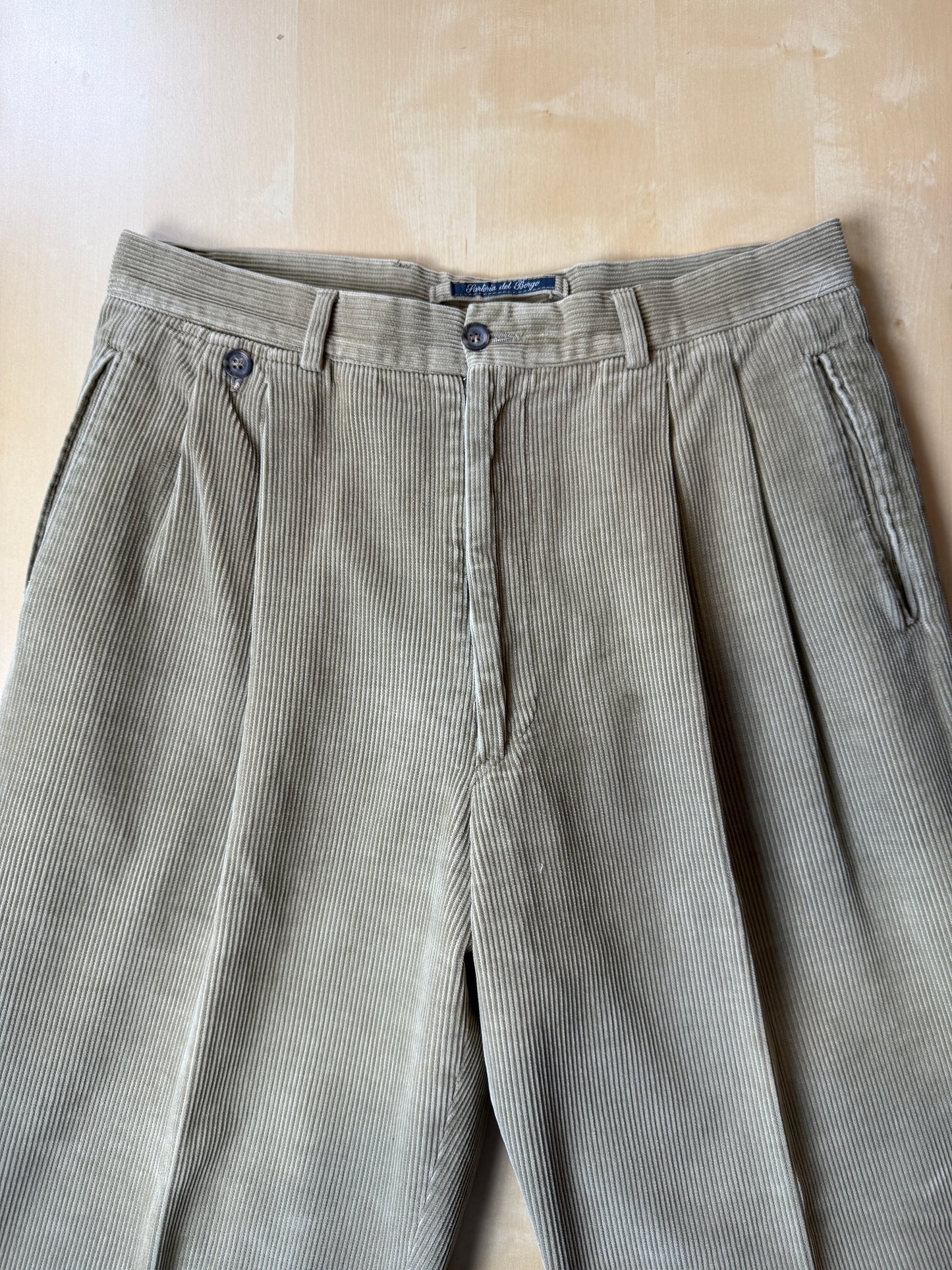 Pantaloni in velluto a coste beige - tg. 46/48