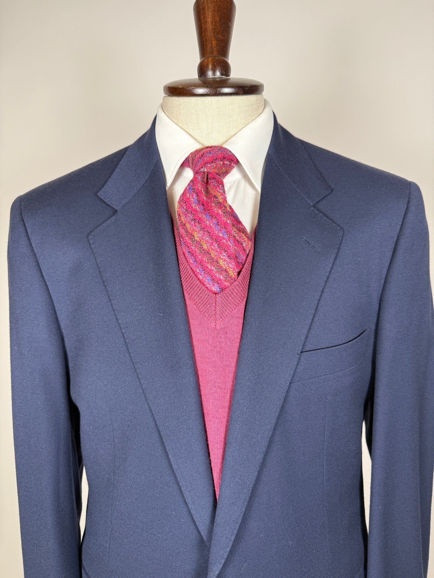 Blazer Trussardi anni ‘90 flanella blu - tg. 48/50