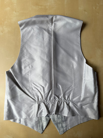 Panciotto damascato con pantalone abbinato in seta e lino - tg. 54