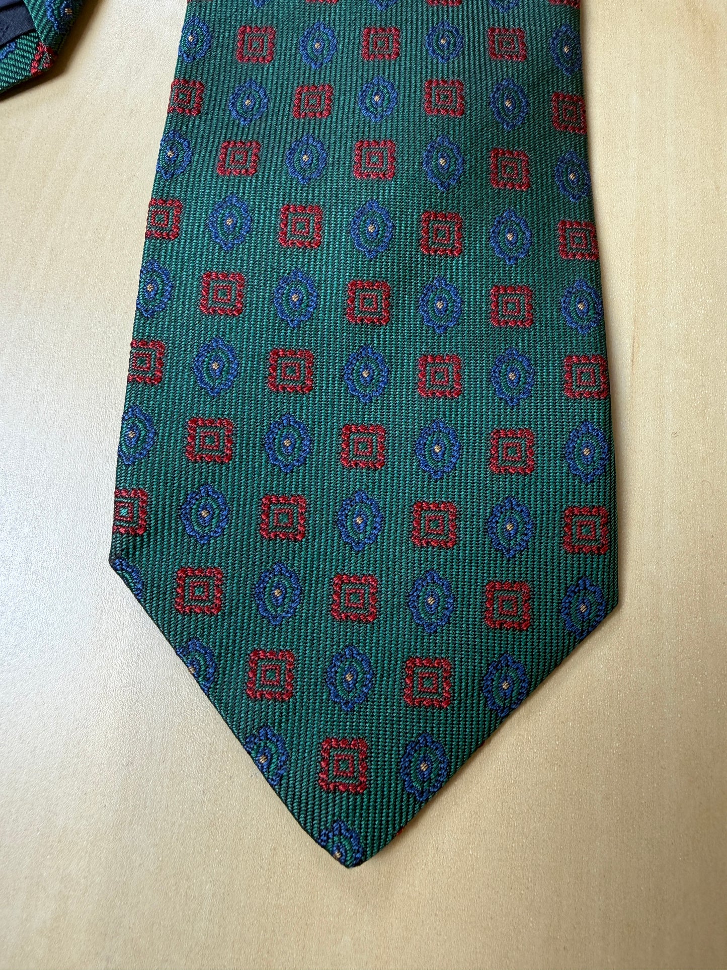 Cravatta Etro verde micro fantasia