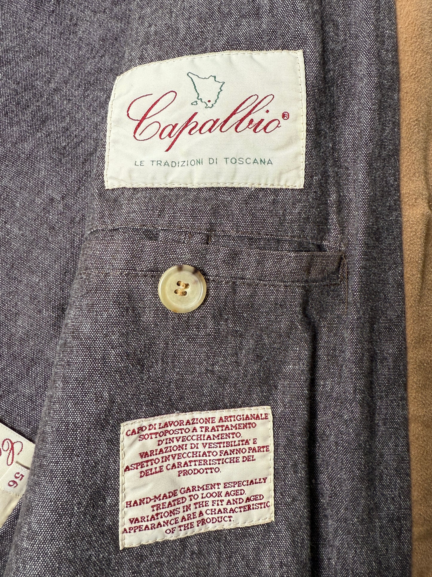 Giacca maremmana Capalbio in fustagno senape - tg. 56