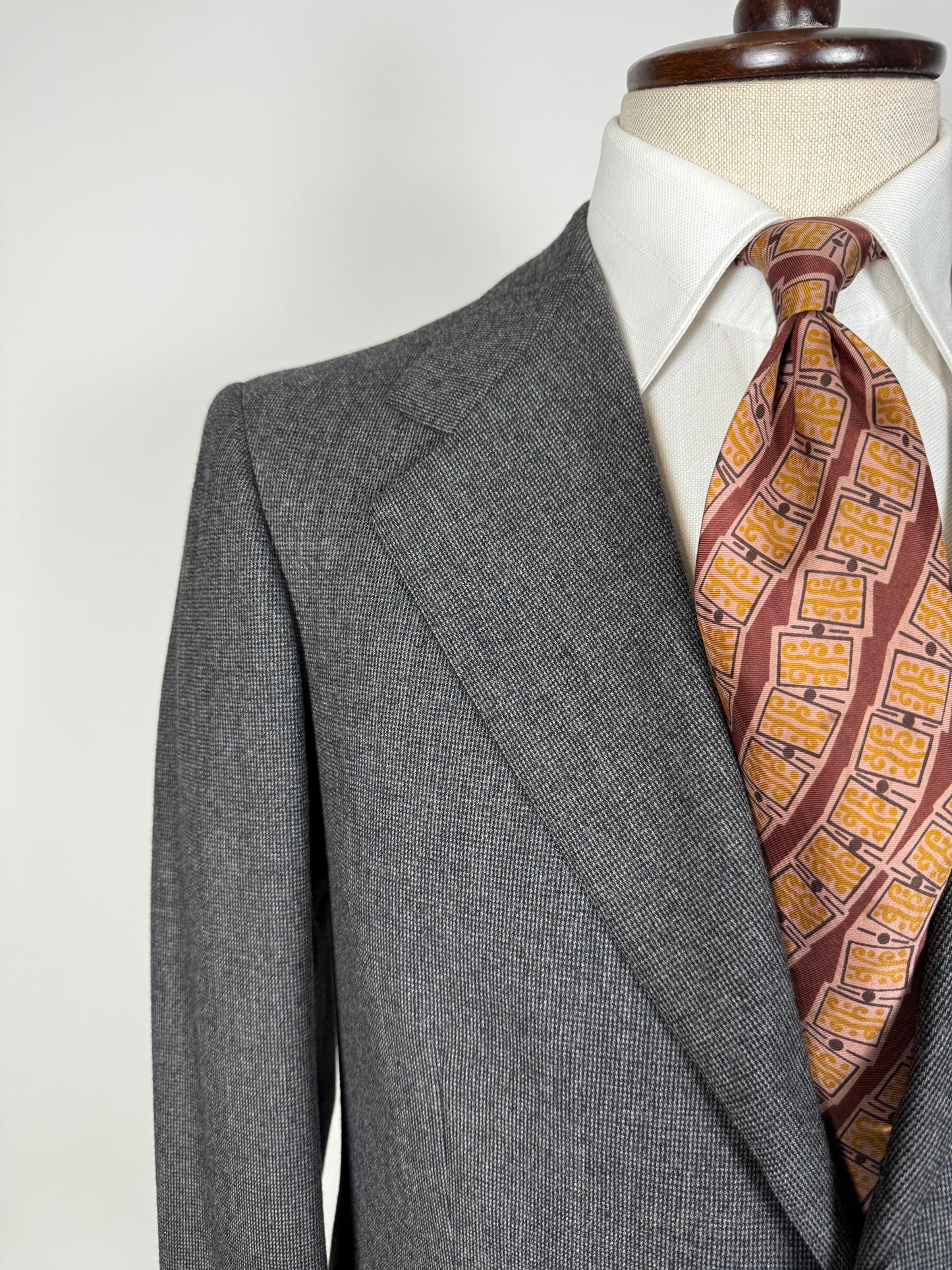 Completo sartoriale flanella grigia anni ‘60/‘70 - tg. 50