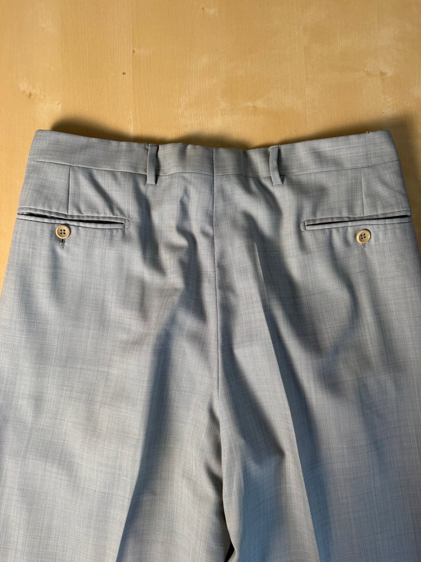 Completo estivo Corneliani anni '80 fresco lana azzurro polvere - tg. 50 drop 7