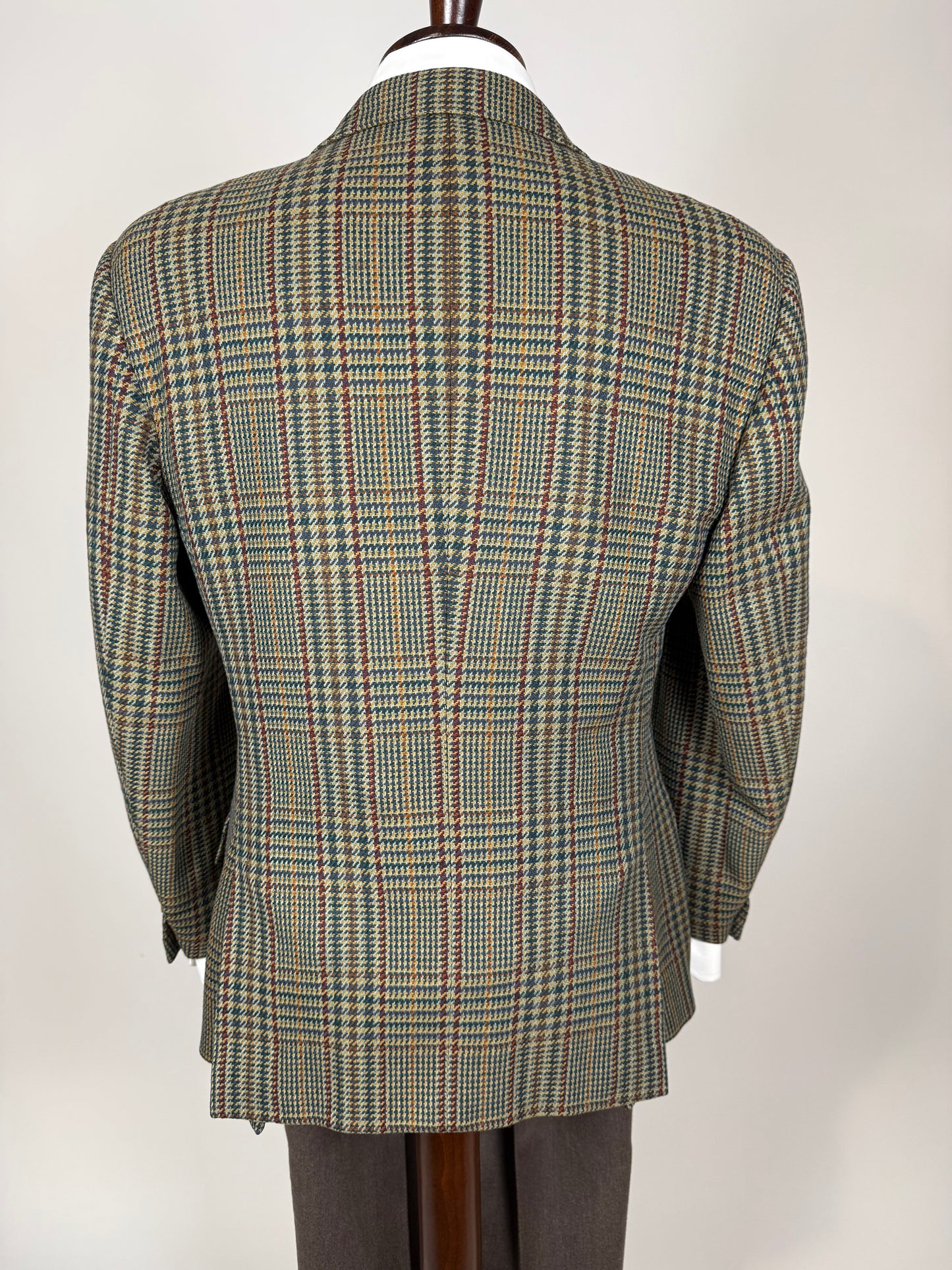 Giacca Burberrys anni ‘90 principe di Galles verde lana e cashmere - tg. 50 corta