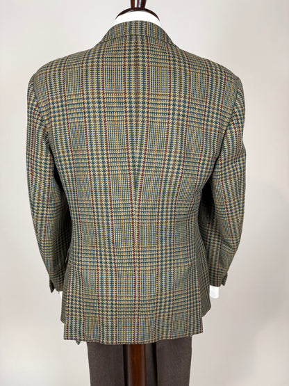 Giacca Burberrys anni ‘90 principe di Galles verde lana e cashmere - tg. 50 corta