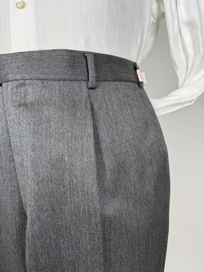 Pantaloni anni ‘90 flanella pettinata grigio medio (NOS) - tg. 50/52