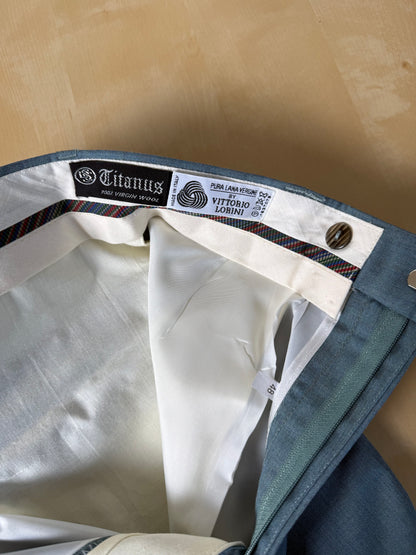Pantaloni fresco lana carta da zucchero anni '80 (NOS) - tg. 46