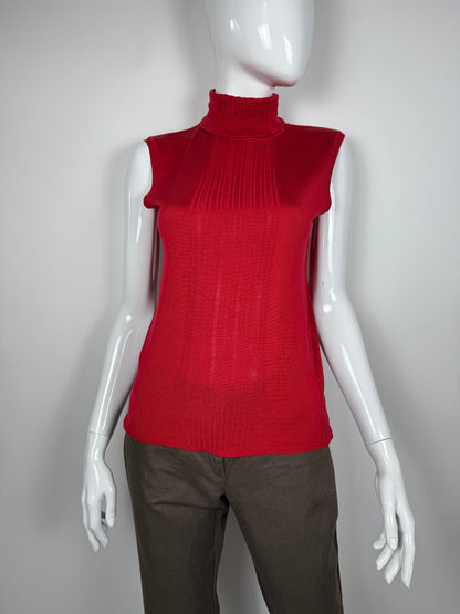 Maglia dolcevita smanicata in pura seta La Perla Malizia - tg. M