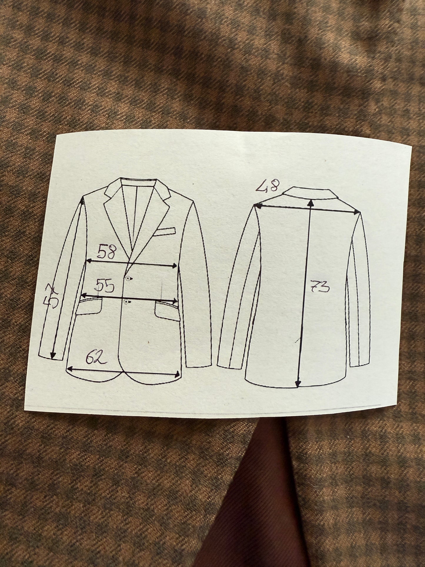 Giacca sartoriale anni ‘50 check - tg. 52 corta