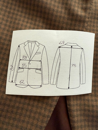 Giacca sartoriale anni ‘50 check - tg. 52 corta