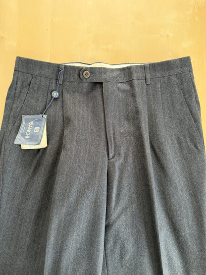 Pantaloni flanella antracite riga ruggine (NOS) - tg. 50
