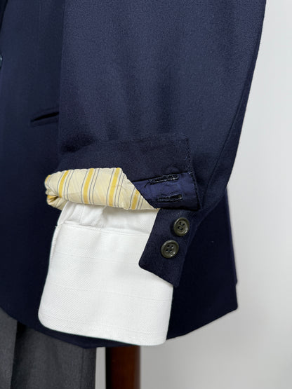 Giacca sartoriale anni ‘80 in flanella blu - tg. 50