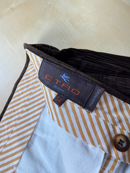 Pantaloni Etro velluto a coste marrone - tg. 54