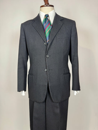 Completo anni ‘60 sartoriale flanella antracite - tg. 46