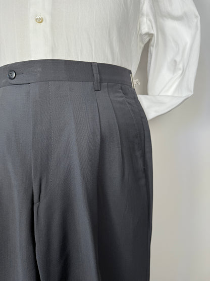 Pantaloni anni ‘90 fresco lana verde petrolio (NOS) - tg. 46