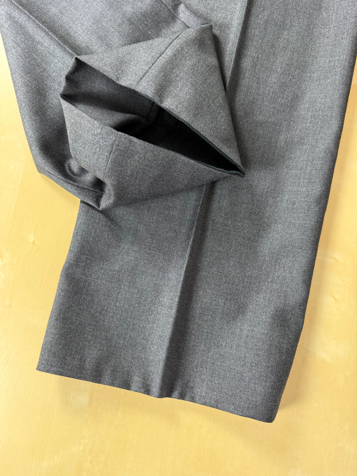 Pantaloni anni '80 flanella pettinata antracite - tg. 48/50