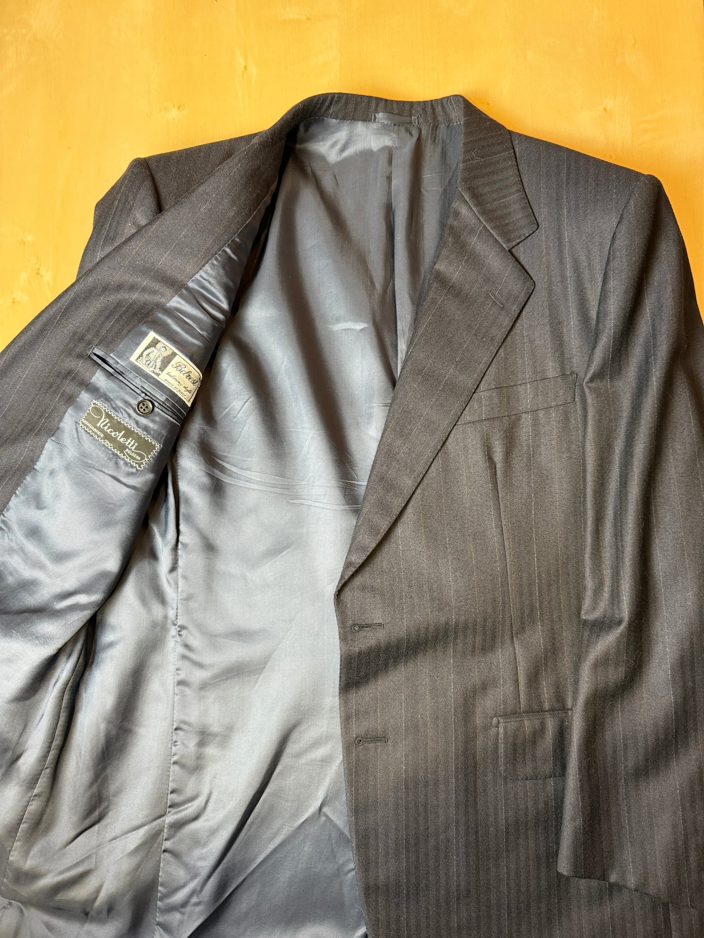 Giacca Belvest anni ‘80 flanella blu lana e cashmere - tg. 52/54