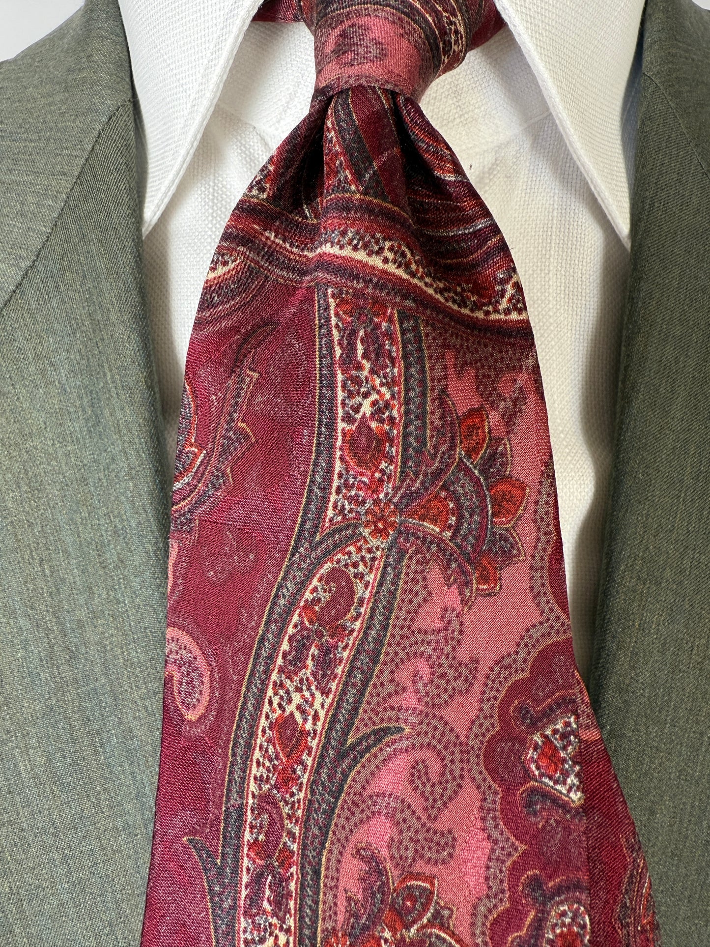 Cravatta Canasta paisley jacquard viola vinaccia