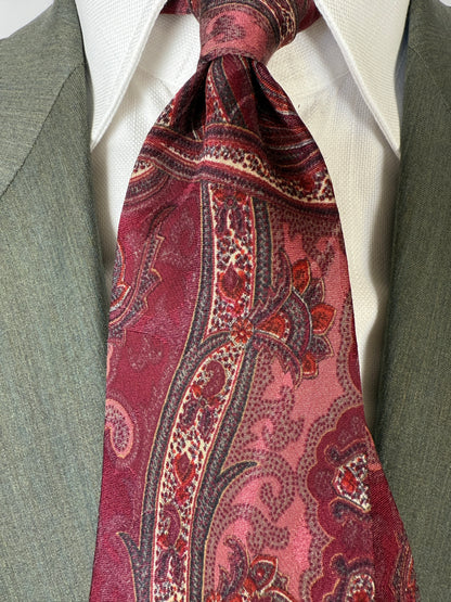 Cravatta Canasta paisley jacquard viola vinaccia