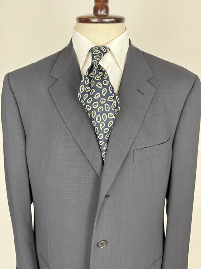 Completo Armani anni '90 fresco lana grigio petrolio - tg. 54