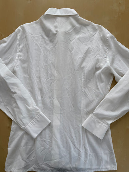 Camicia anni ‘70 con ricami traforati - XS/S collo 38