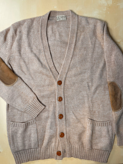 Cardigan vintage in cammello e lana - tg. L (50/52)