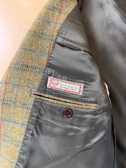 Giacca De Paz tweed verde finestrato - tg. 58