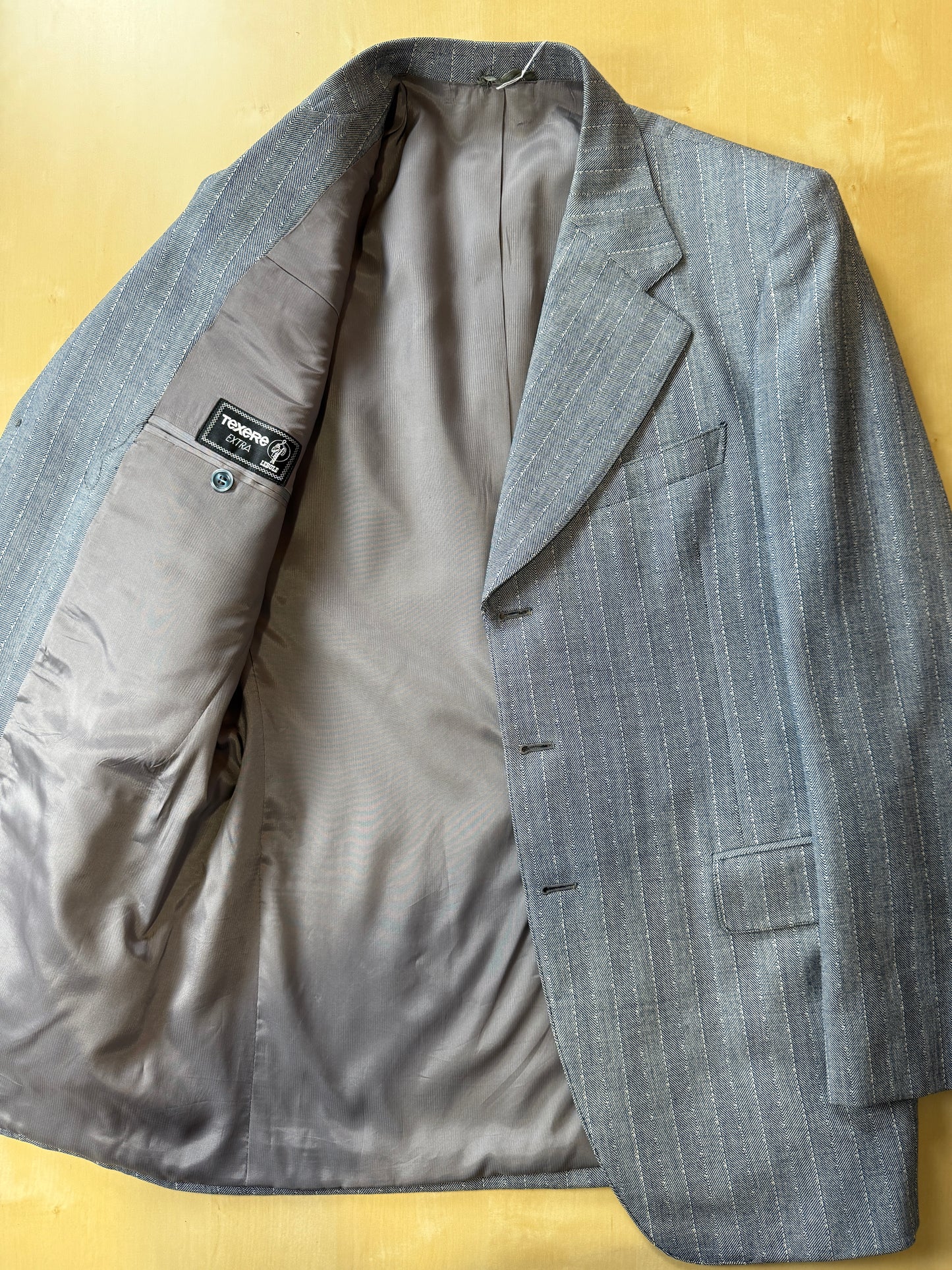 Completo anni ‘60 in grisaglia blu spinato - tg. 48