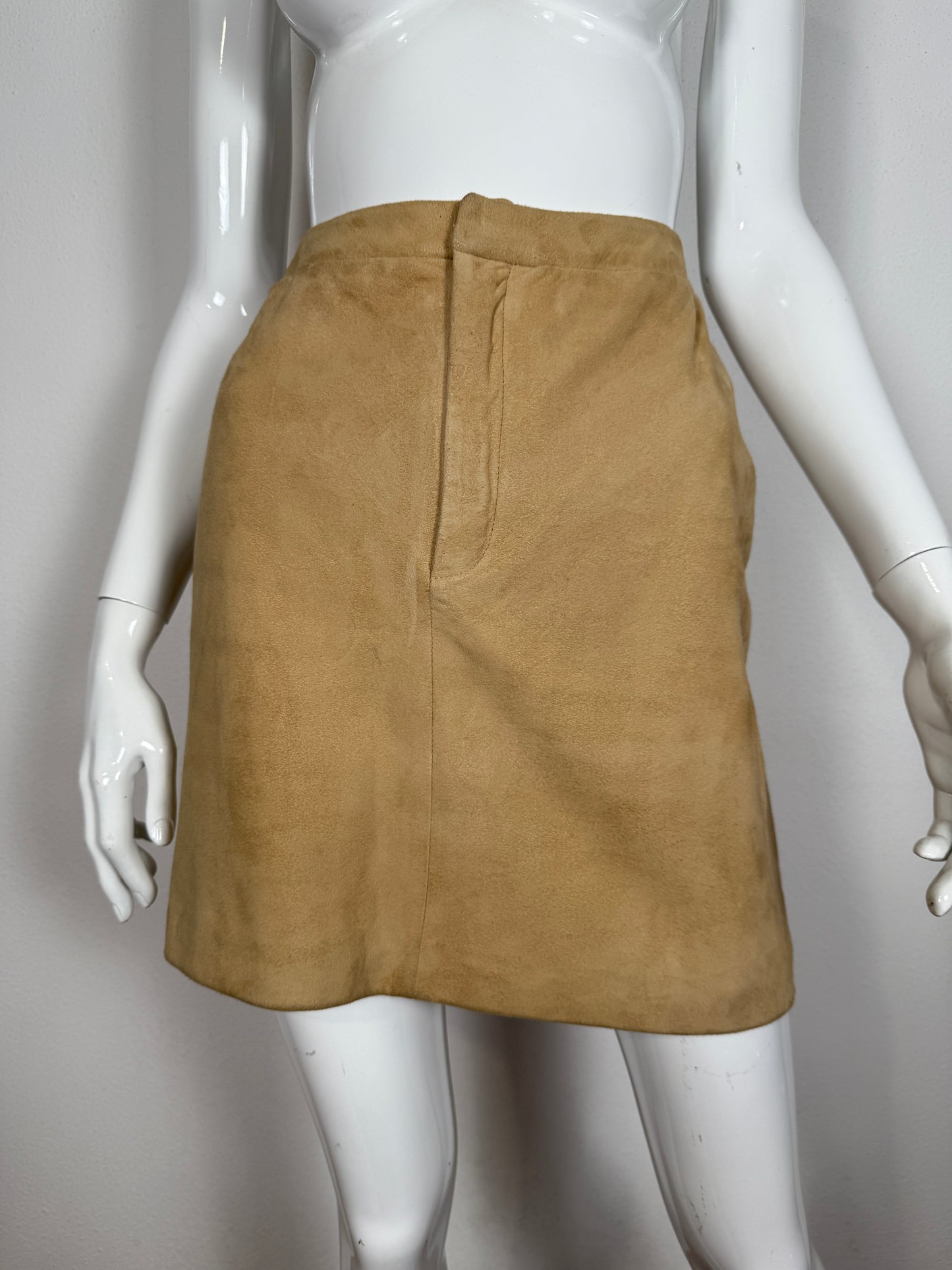 Gonna Ralph Lauren anni ‘70/‘80 in pelle scamosciata - tg. S/M