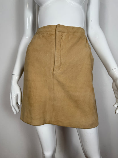 Gonna Ralph Lauren anni ‘70/‘80 in pelle scamosciata - tg. S/M