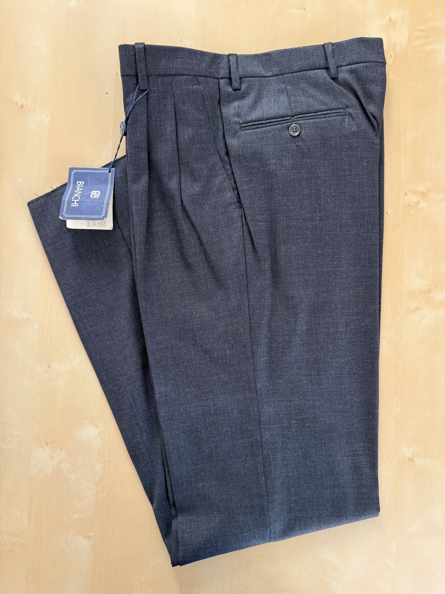 Pantaloni fresco lana grigio antracite anni '80 (NOS) - tg. 46/48