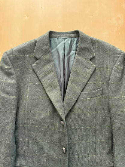 Giacca Cantarelli lana cammello e cashmere verde finestrato - tg. 56