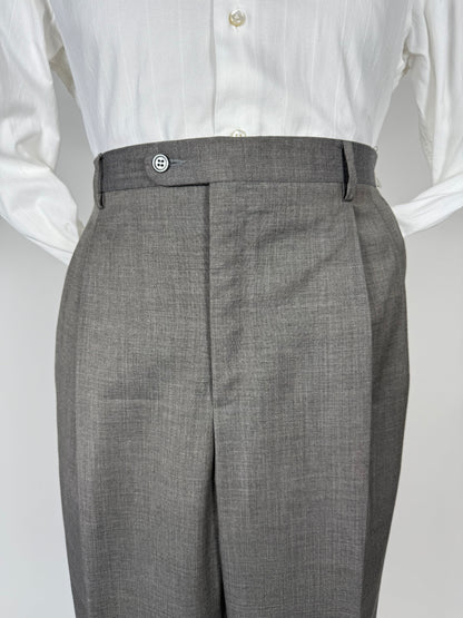 Pantaloni fresco lana grigio medio anni '80 - tg. 52/54