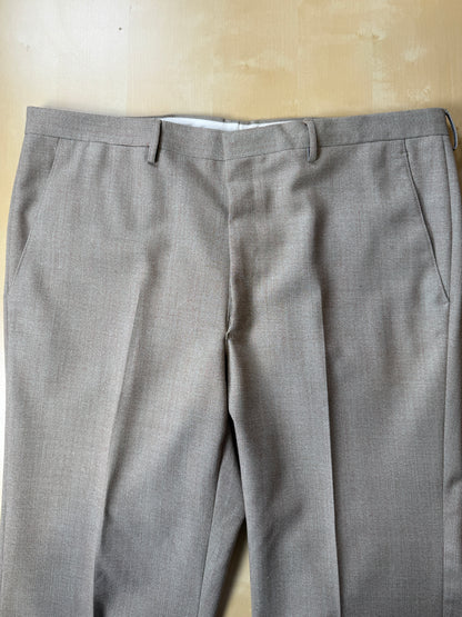 Completo 3 pezzi anni ‘70 hopsack beige - tg. 50/52 drop basso