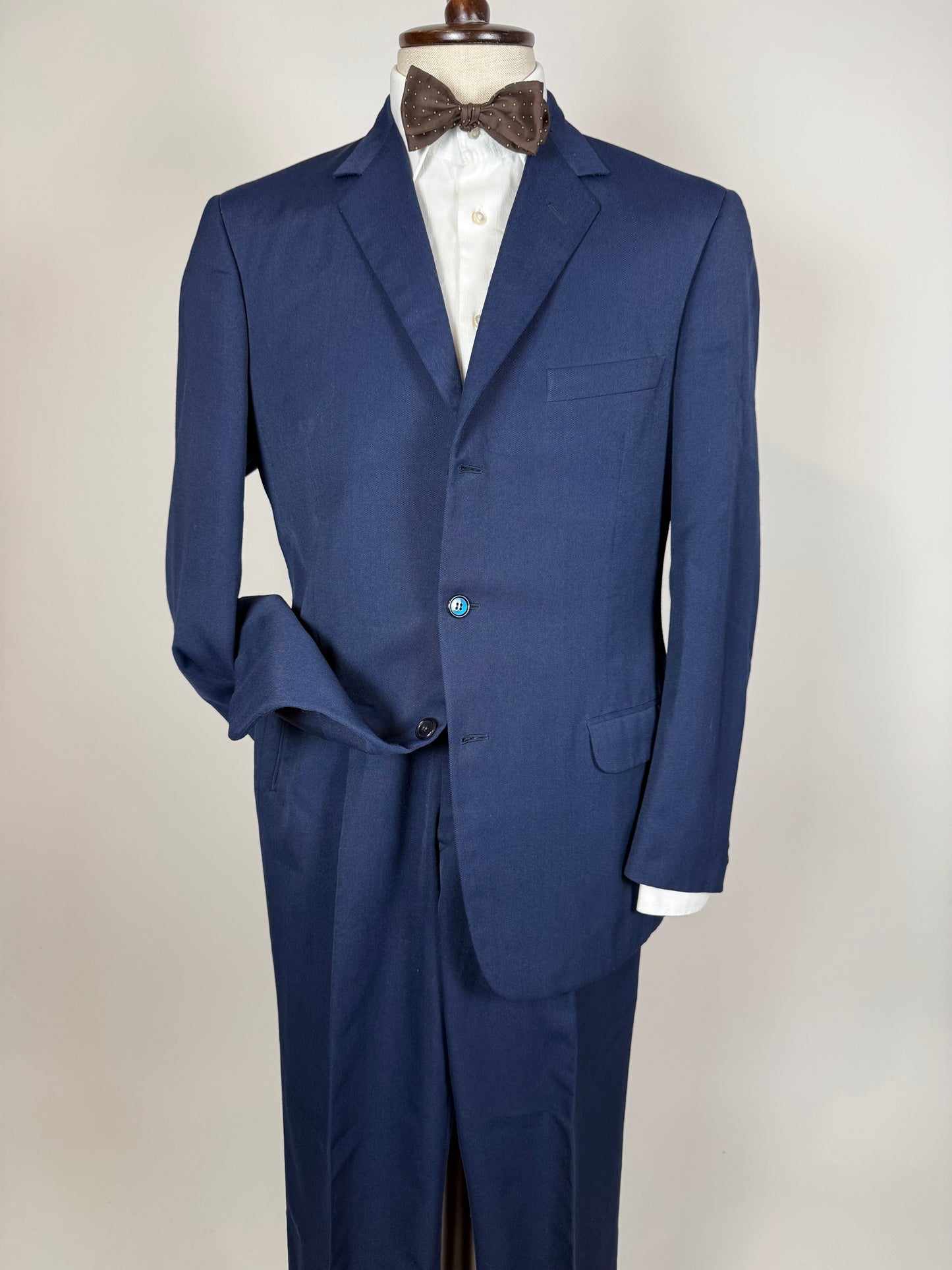 Completo anni ‘60 twill pettinato blu - tg. 48/50
