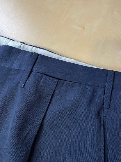 Pantaloni sartoriali anni ‘70 twill pettinato blu - tg. 50