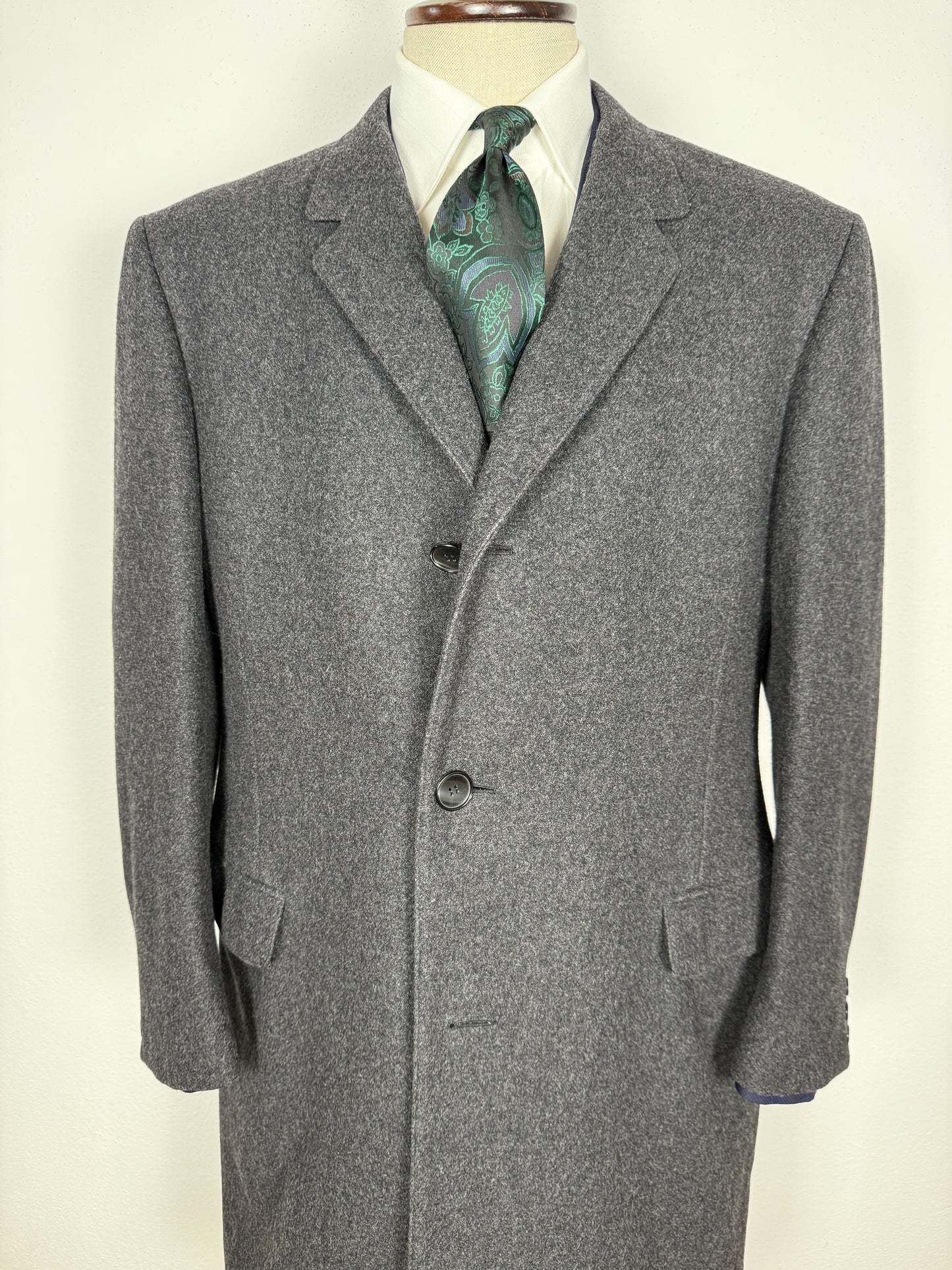 Cappotto anni ‘60 in panno di lana antracite - tg. 50-54