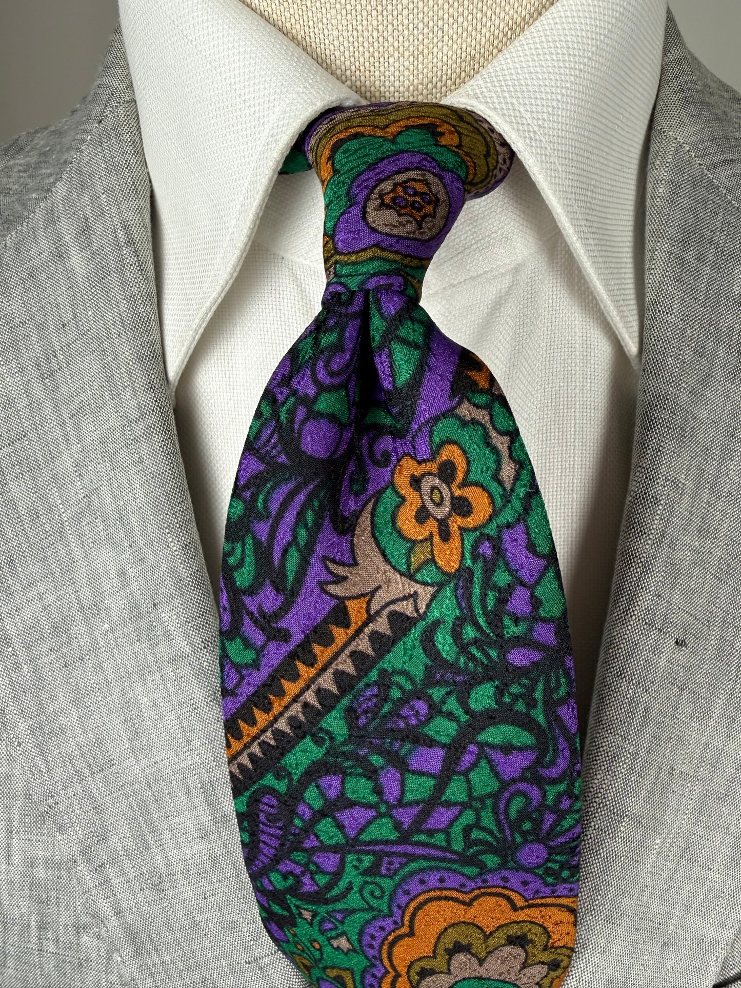 Cravatta Missoni vintage viola jacquard