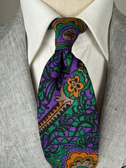 Cravatta Missoni vintage viola jacquard