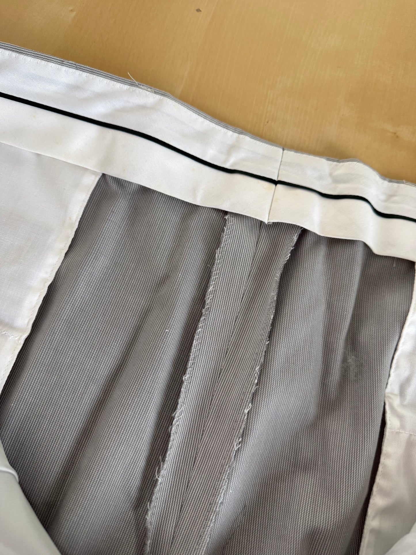 Pantaloni estivi cotone mille righe turchese (NOS) - tg. 58/60