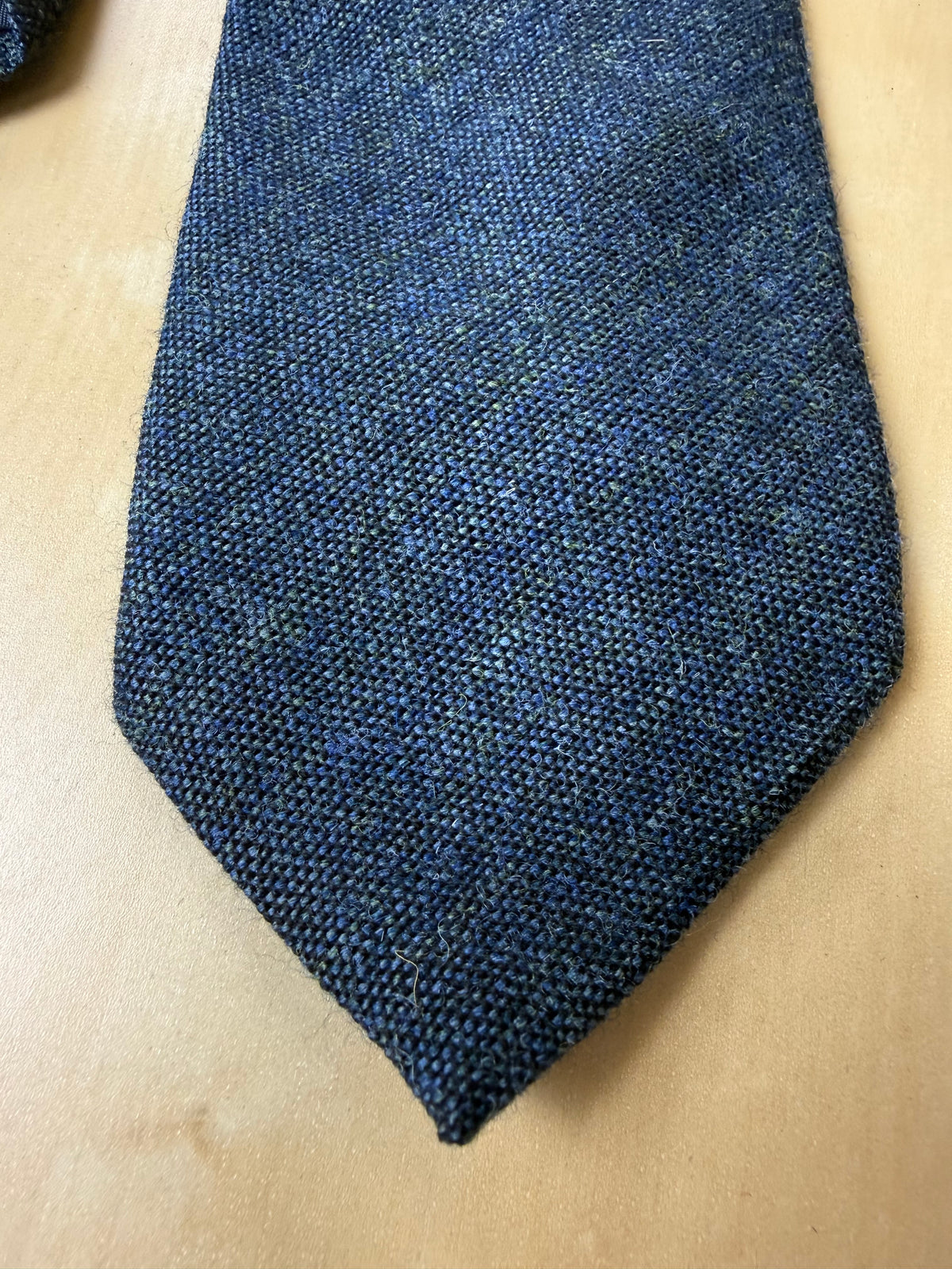 Cravatta De Paz donegal tweed blu