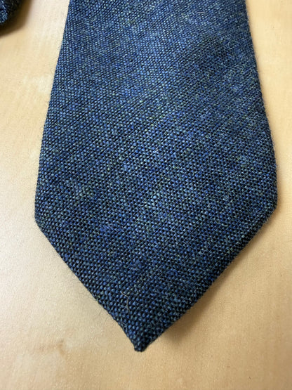 Cravatta De Paz donegal tweed blu