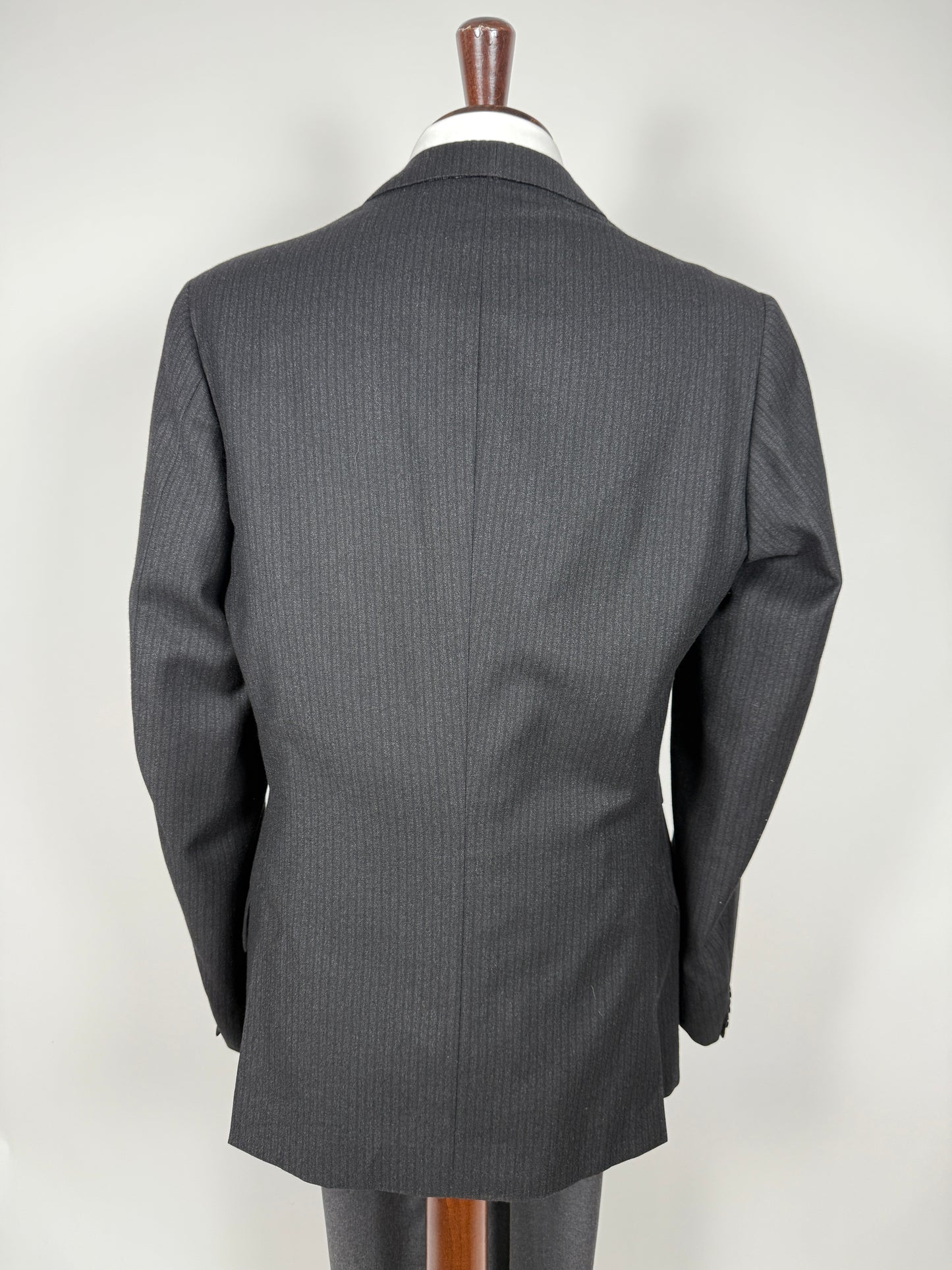 Giacca anni '50/'60 flanella antracite gessato - tg. 50/52