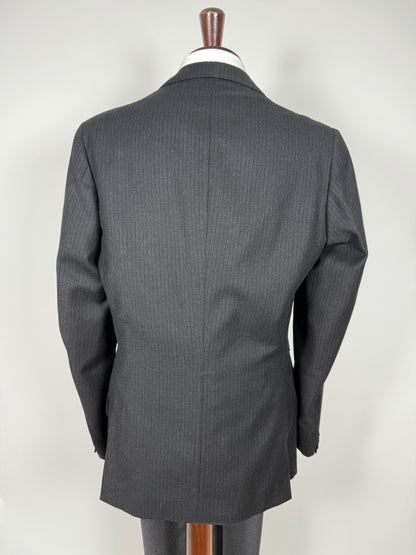 Giacca anni '50/'60 flanella antracite gessato - tg. 50/52