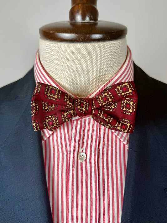 Papillon vintage bordeaux micro fantasia