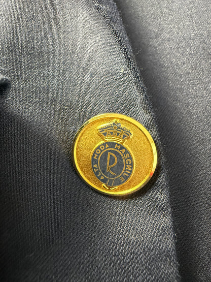 Blazer navy flanella pettinata - tg. 56