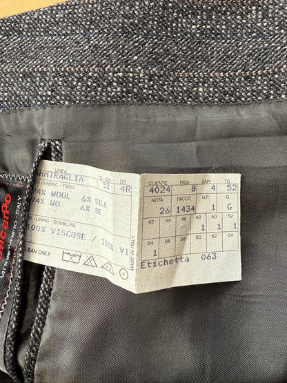 Completo anni ‘70/‘80 tweed lana e seta - tg. 52/54