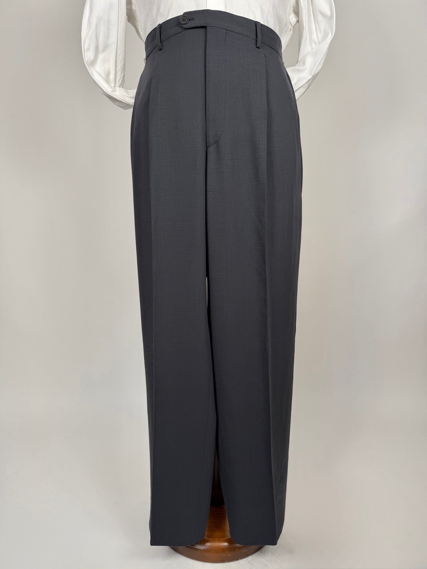 Completo Armani anni '90 fresco lana grigio petrolio - tg. 54