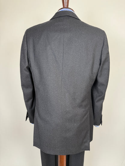 Completo Burberry flanella grigio antracite gessato - tg. 50